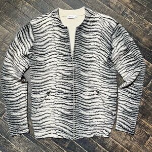 Equipment Black and White Patterned Jacket
